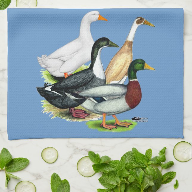 Duck Quartet Kitchen Towel (Folded)