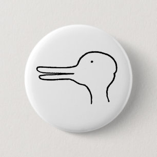 duck rabbit 2 inch round button
