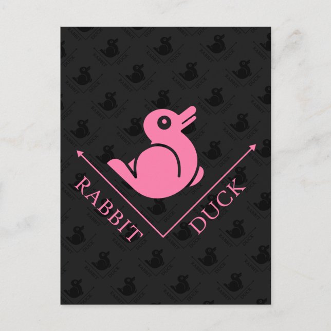 Duck Rabbit Illusion Postcard (Front)