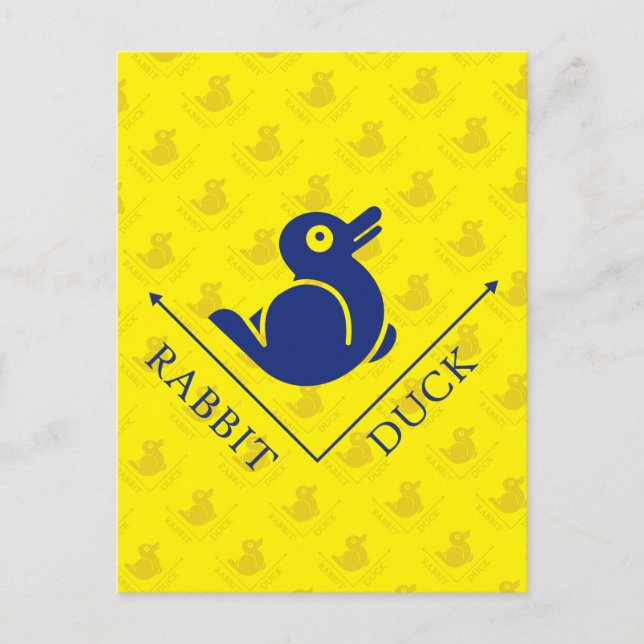 Duck Rabbit Illusion Postcard (Front)