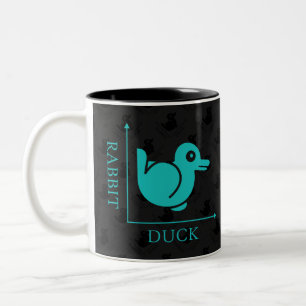 Duck Rabbit Illusion Two-Tone Coffee Mug