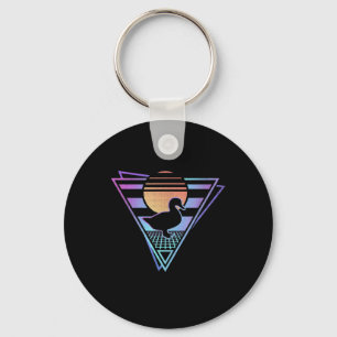 Duck Retro 80s EDM Synthwave Gift T-Shirt Keychain