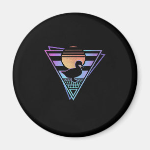 Duck Retro 80s EDM Synthwave Gift T-Shirt Magnet