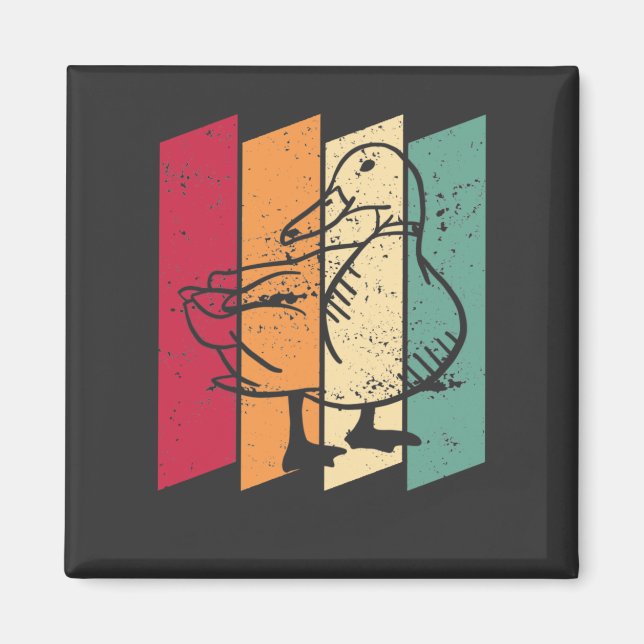 Duck Retro Magnet (Front)