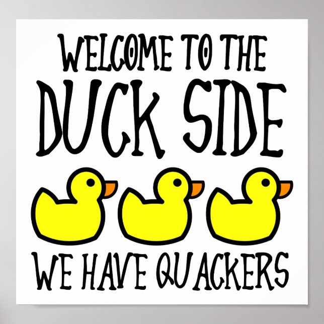 Duck Side Crackers Drôle Poster (Devant)