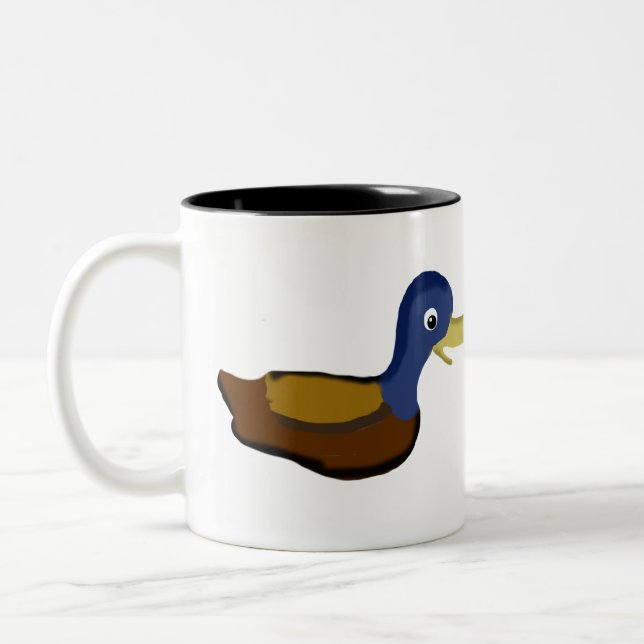 Duck Smile Two-Tone Coffee Mug (Left)