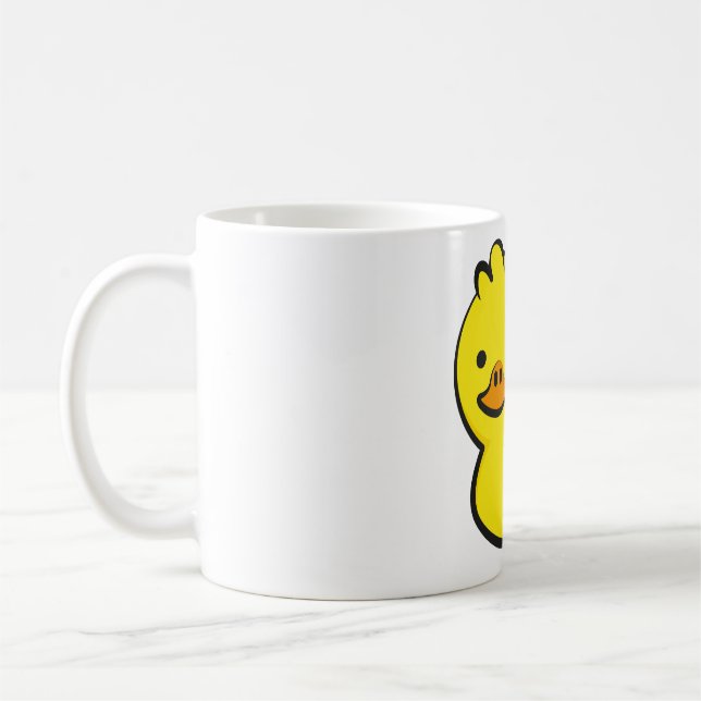 duck, squeaky duck, rubber pictures coffee mug (Left)