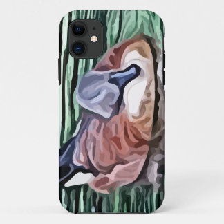 Duck swimming in water painting iPhone 11 case