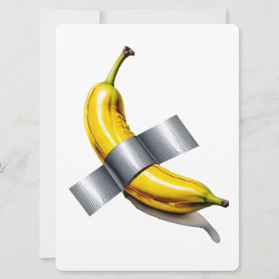 Duck Taped Banana Holiday Card