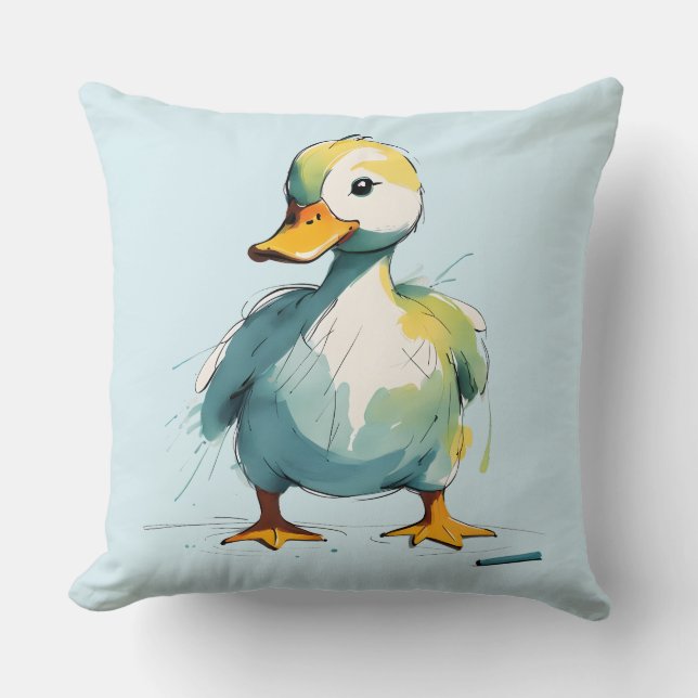 duck throw pillow (Front)
