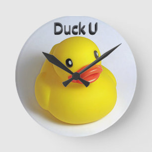 Duck U Round Clock