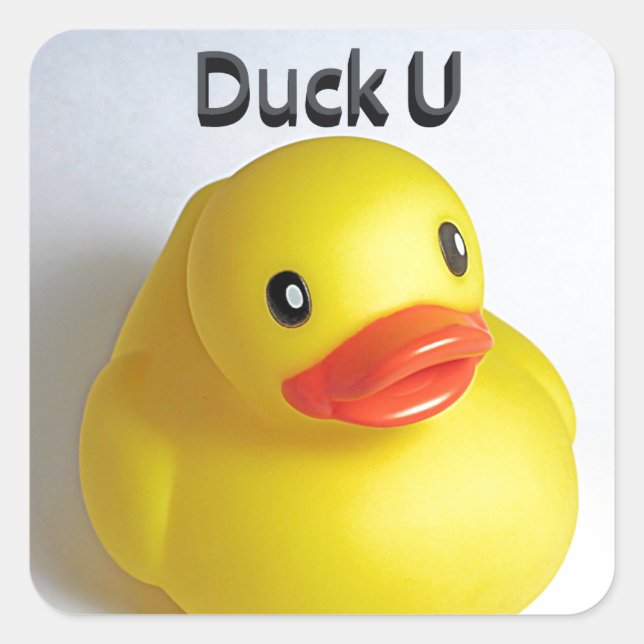 Duck U Square Sticker (Front)