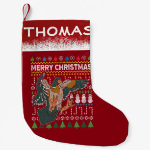 Duck Ugly Christmas Sweater Wildlife Series Small Christmas Stocking