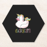 Duck Unicorn - Duckycorn Women Girls Unicorn Rubbe Paper Coaster<br><div class="desc">Duck Unicorn - Duckycorn Women Girls Unicorn Rubber Duck Long Sleeve T-Shirt</div>
