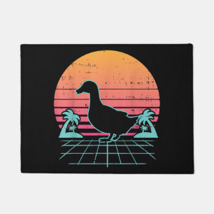 Duck Vaporwave Aestic 80s Farm Animal Farmer Gift Doormat
