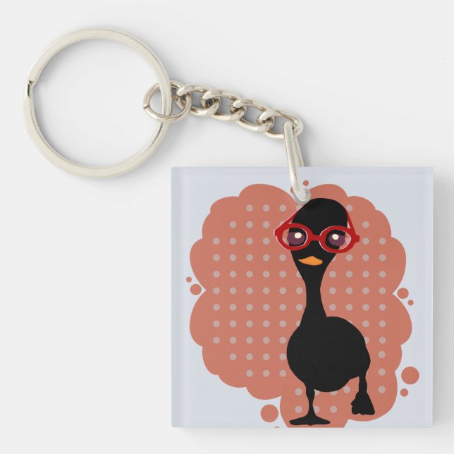 Duck Vintage look  Keychain (Front)