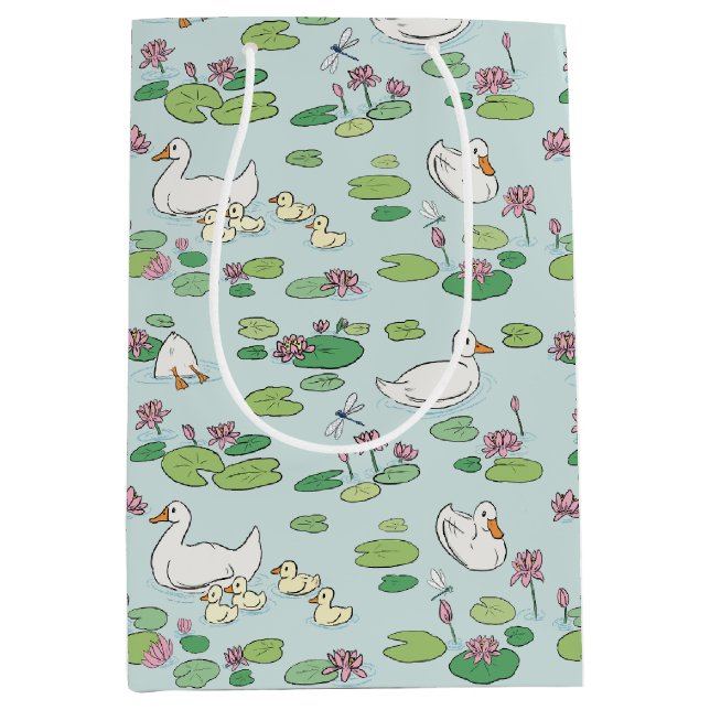 Duck Waterlily Gift Bag (Front)