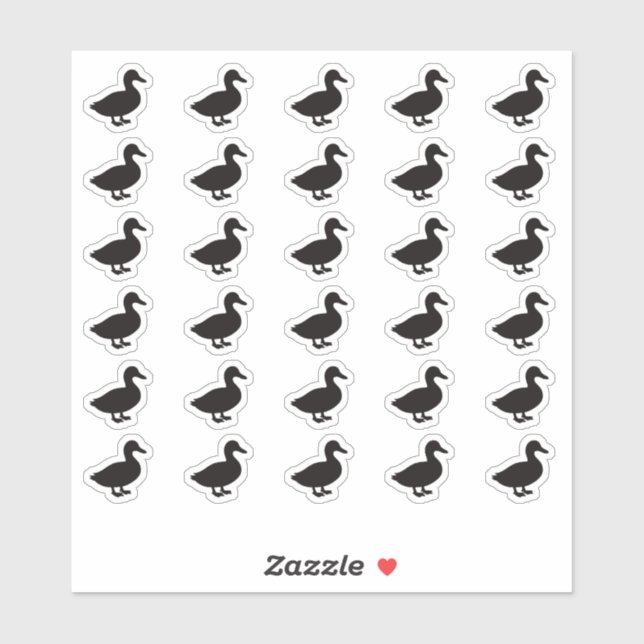 Duck Wedding Place Card Food Meal Menu Choice (Sheet)