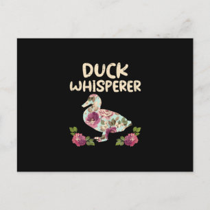 Duck Whisperer Flower Funny Farming Farm Animal Postcard