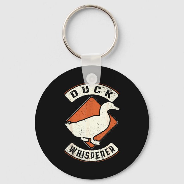 Duck Whisperer Vintage Clic Retro Animal Love  Keychain (Front)