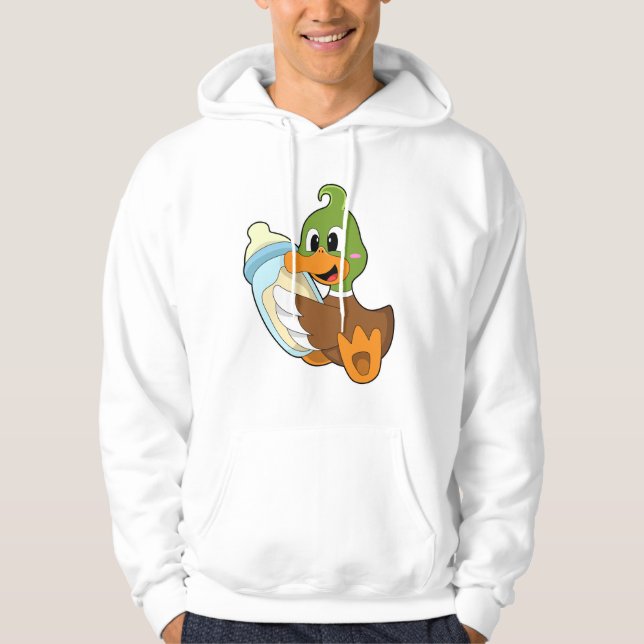 Duck with Bottle of Milk Hoodie (Front)
