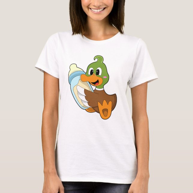 Duck with Bottle of Milk T-Shirt (Front)