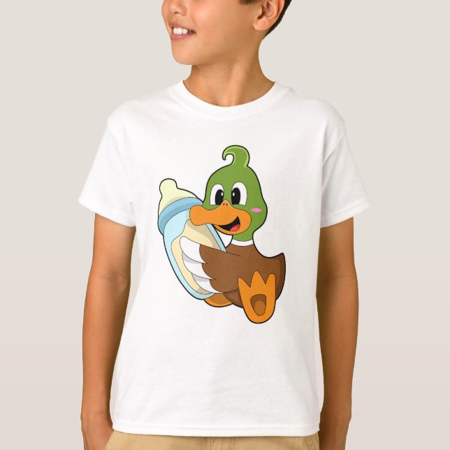 Duck with Bottle of Milk T-Shirt (Front)