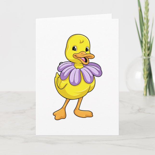 Duck with Daisy Card (Front)