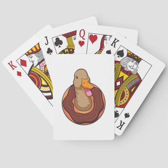 Duck with Doughnut Playing Cards (Back)