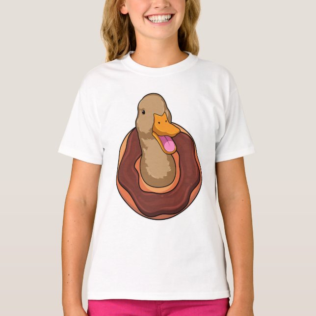 Duck with Doughnut T-Shirt (Front)