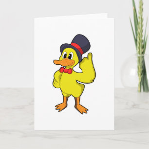 Duck with Hat Card