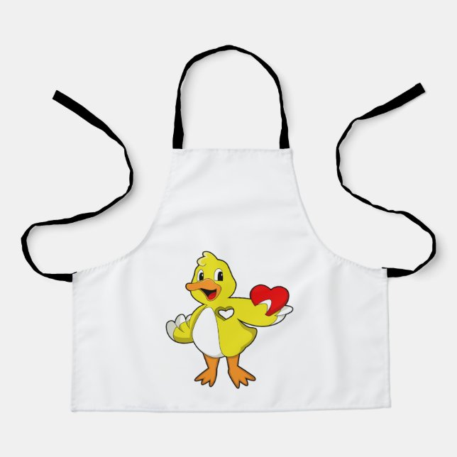 Duck with Heart Apron (Front)