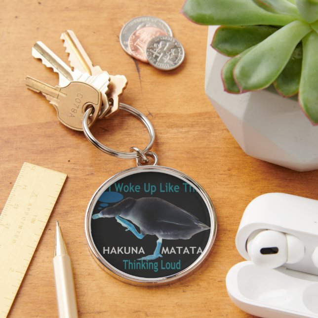 Duck with I Woke Up Like This & Hakuna Matata Text Keychain (Desk)