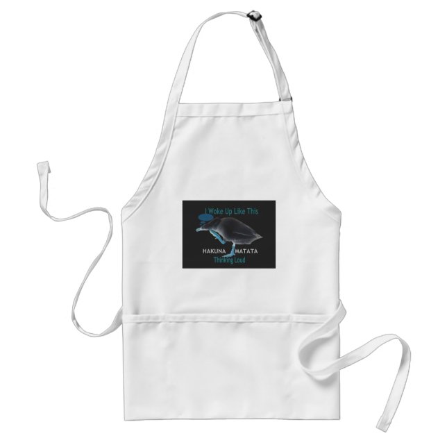 Duck with I Woke Up Like This & Hakuna Matata Text Standard Apron (Front)