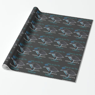 Duck with I Woke Up Like This & Hakuna Matata Text Wrapping Paper