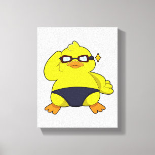 Duck with Sunglasses Canvas Print