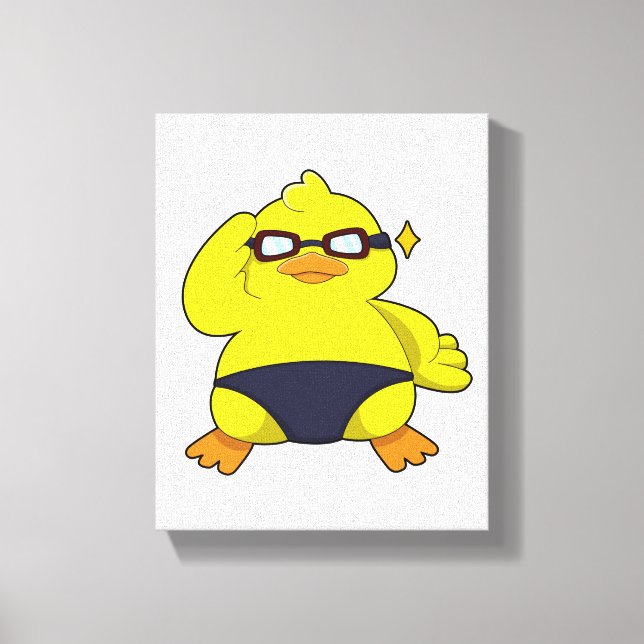 Duck with Sunglasses Canvas Print (Front)