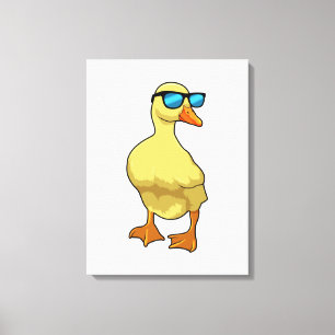 Duck with Sunglasses Canvas Print