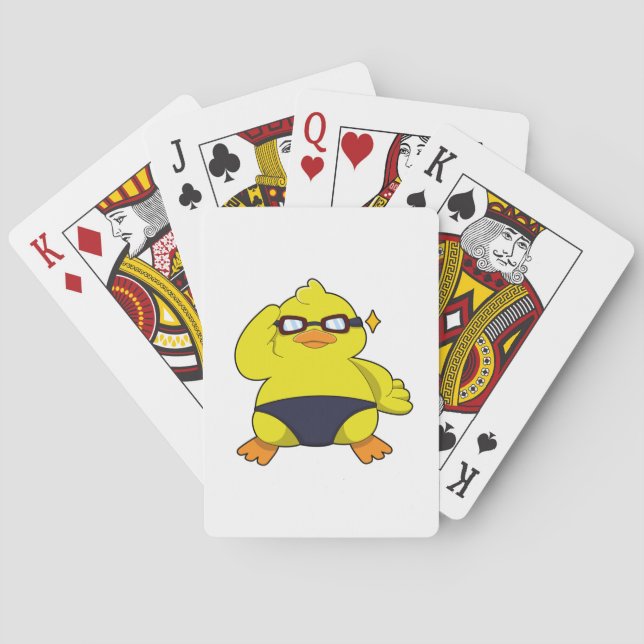 Duck with Sunglasses Playing Cards (Back)