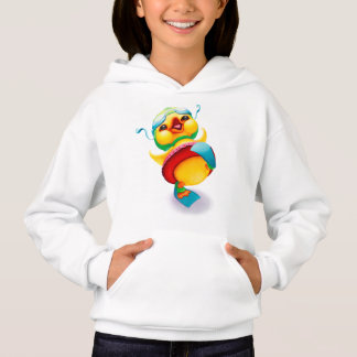 Duck with Swim Gear Girls Hoodie