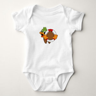 Duck with Swim ring Baby Bodysuit