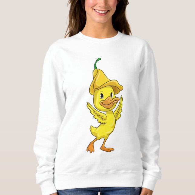 Duck with yellow Bell Cap Sweatshirt (Front)