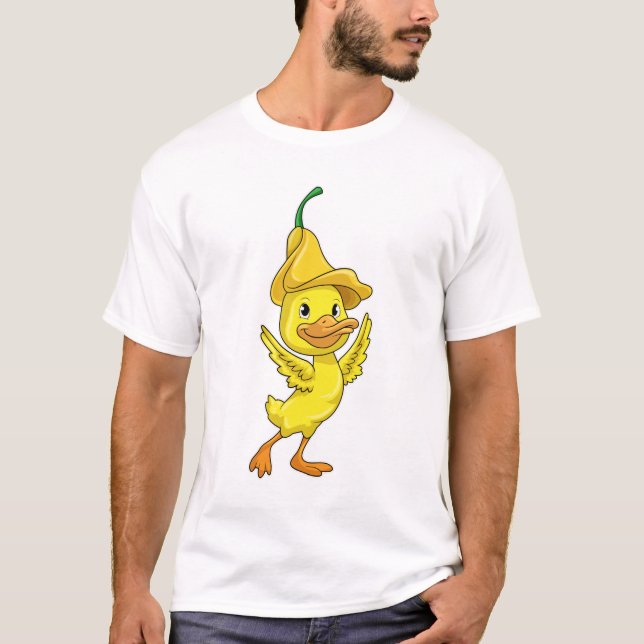 Duck with yellow Bell Cap T-Shirt (Front)