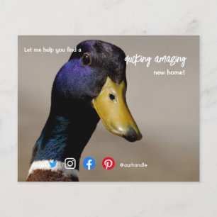 duck wonderful awesome real estate agent marketing flyer