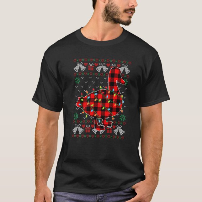 Duck  Xmas Lights Ugly Christmas Sweater (Front)