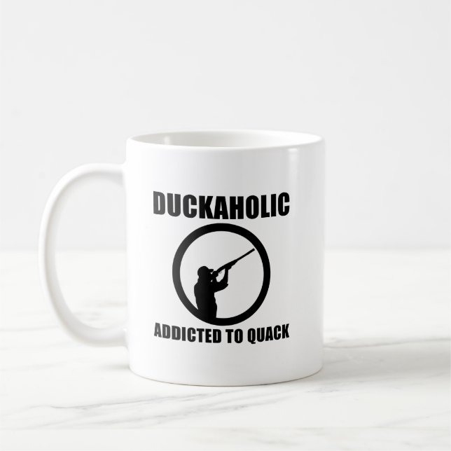 Duckaholic Funny Chasse Mug (Gauche)