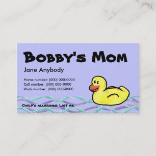 Duckin le long de carte de maman