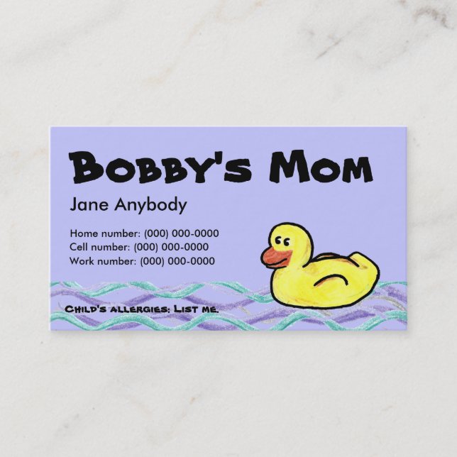 Duckin le long de carte de maman (Devant)