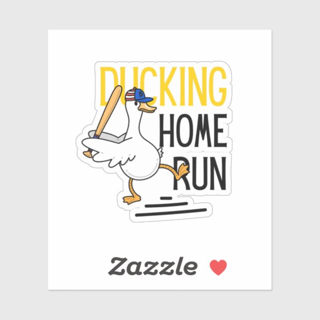 Ducking Funny Baseball Duck  (Sheet)