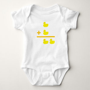 Duckling addition 1 plus 1 baby bodysuit